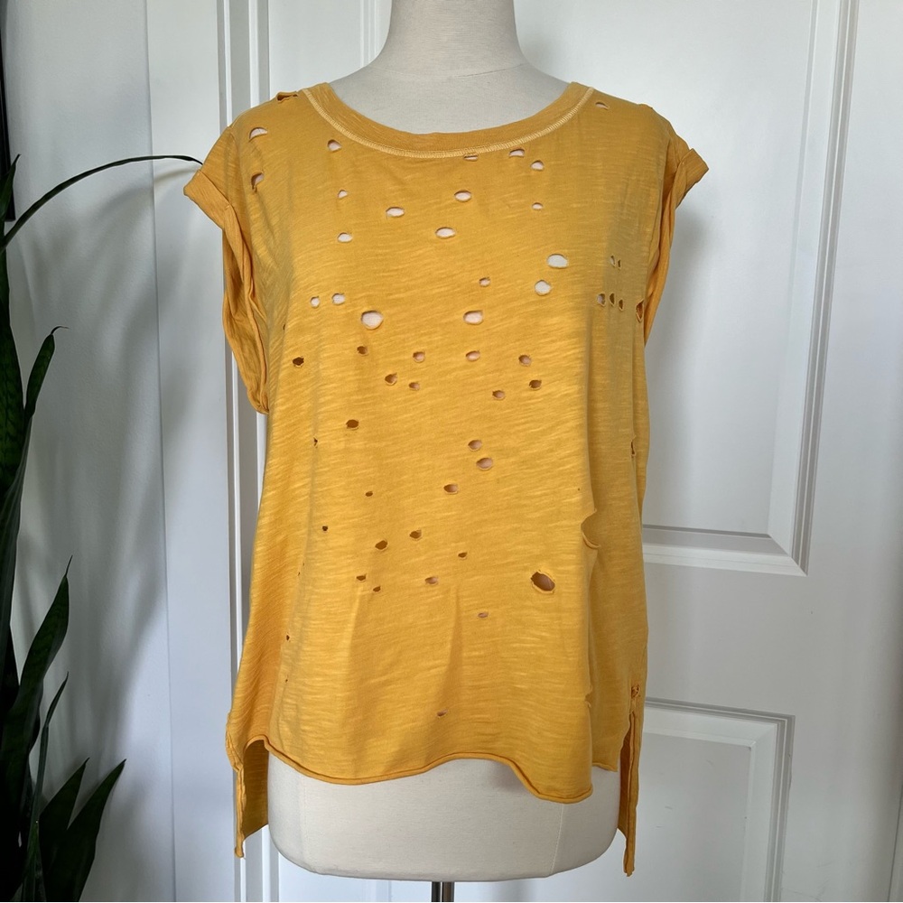 NWT Free People Distressed T-shirt